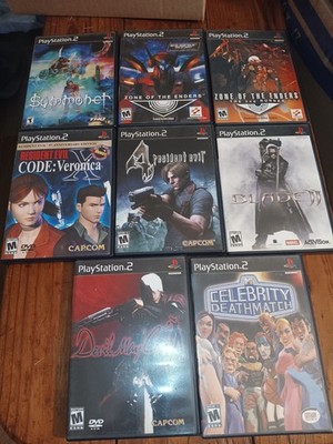Lot of 8 PS2 Games Zone Of the Enders 1 & 2nd Blade 2 Resident Evil Summoner CIB