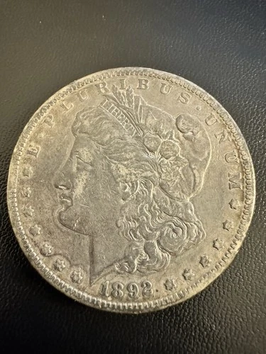 1892 CC Morgan Silver Dollar, VG++, Key Date