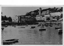 C293 England Torquay View across Harbour  from Victoria Parade vintage postcard