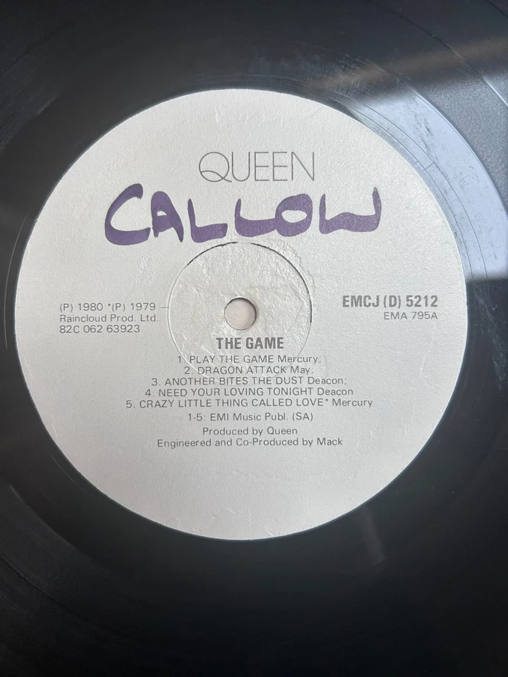 Queen SUPERB RARE Zimbabwe Pressing, The Game, Mercury, Bowie, Beatles, Floyd - Image 3 of 4
