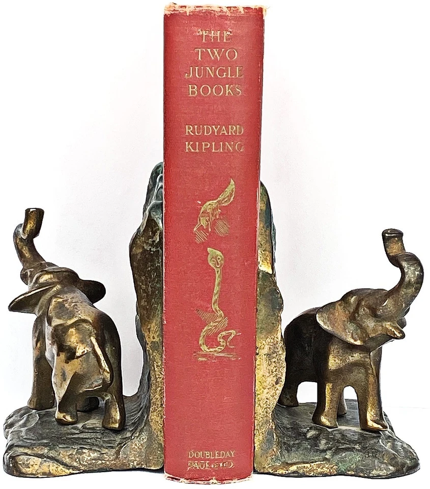 1925 THE JUNGLE BOOK Antique FIRST EDITION STATED Rudyard KIPLING art COLOR B&W - Image 2 of 4