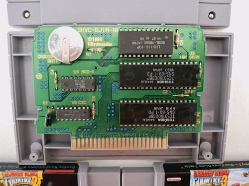 Pacchetto Super Nintendo SNES Donkey Kong Country 1, 2 e 3 con etichette di ricambio - Foto 3 di 10