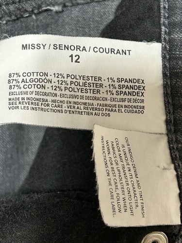 Gloria Vanderbilt Slimming High-Rise Jeans Size 12 Gray Amanda Embellished Denim - Bild 11 von 13