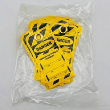 Accuform CU29745 Danger Lockout Tag Yellow Black Primary Authorized Person 25pk