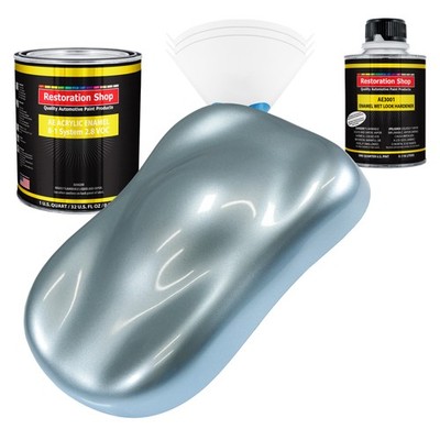 Restoration Shop Ice Blue Metallic Acrylic Enamel Quart Kit, Auto Paint