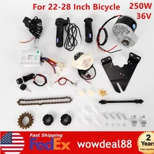 250W 36V Electric Bike Conversion Kit Motor & Controller For 22-28 inch Bicycle