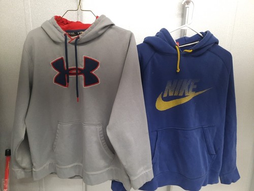 Lot of 2 Mens XLarge Sweatshirt Hoodie Under Armour, Nike