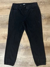 American original Rewash Black Denim Tapered Drawstring Large Jeans
