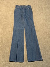 Vintage Wrangler Jeans Womens 30 27x34 1960s 70s Flared Boot Cut Talon Zipper
