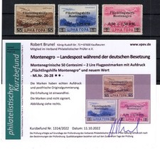 Montenegro 26/28 tadellos ** MNH POSTFRISCH+gepr. BEFUND 300EUR (DA5286