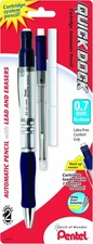 Pentel Quick Dock Automatic Pencil with 1 Count (Pack of 1), Silver/Blue 