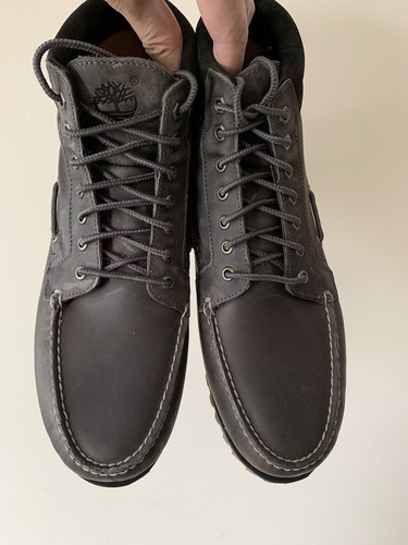 Timberland Mid Lace Up Boots UK 10.5 Grey Leather Casual Chukka RRP £190 EU45 - Picture 2 of 9