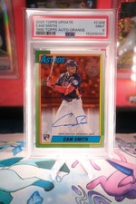 2025 Topps Update Series - 1990 Topps Baseball Auto Cam Smith 13/25 PSA 9 RC