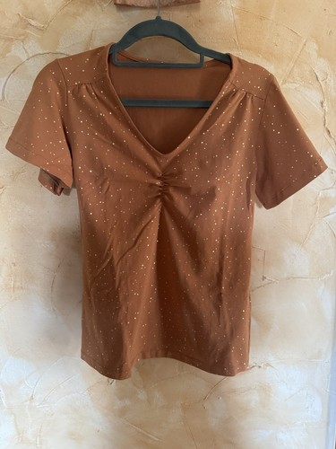 Shirt Glitzer Gr S Handmade - Bild 1 von 2