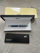 Mont Blanc Blue Roller Ball Pen With Box And Refil | Fast Dispatch