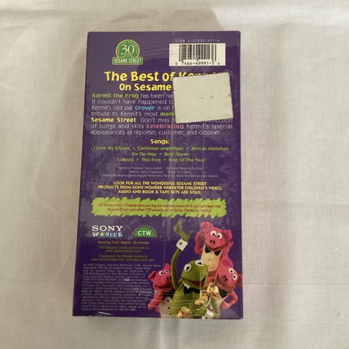 Best of Kermit on Sesame Street (VHS, 1998) BRANDNEU VERSIEGELT **SEHR SELTEN** - Bild 2 von 3