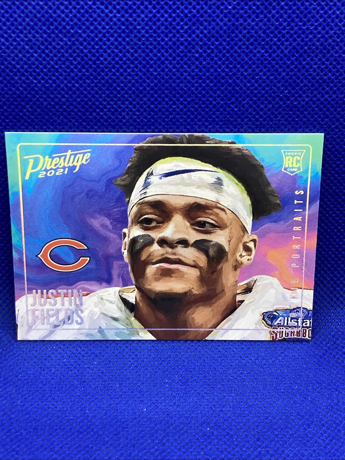 Justin Fields Rookie Portraits SSP CASE HIT prestige 2021 Panini Bears Jets