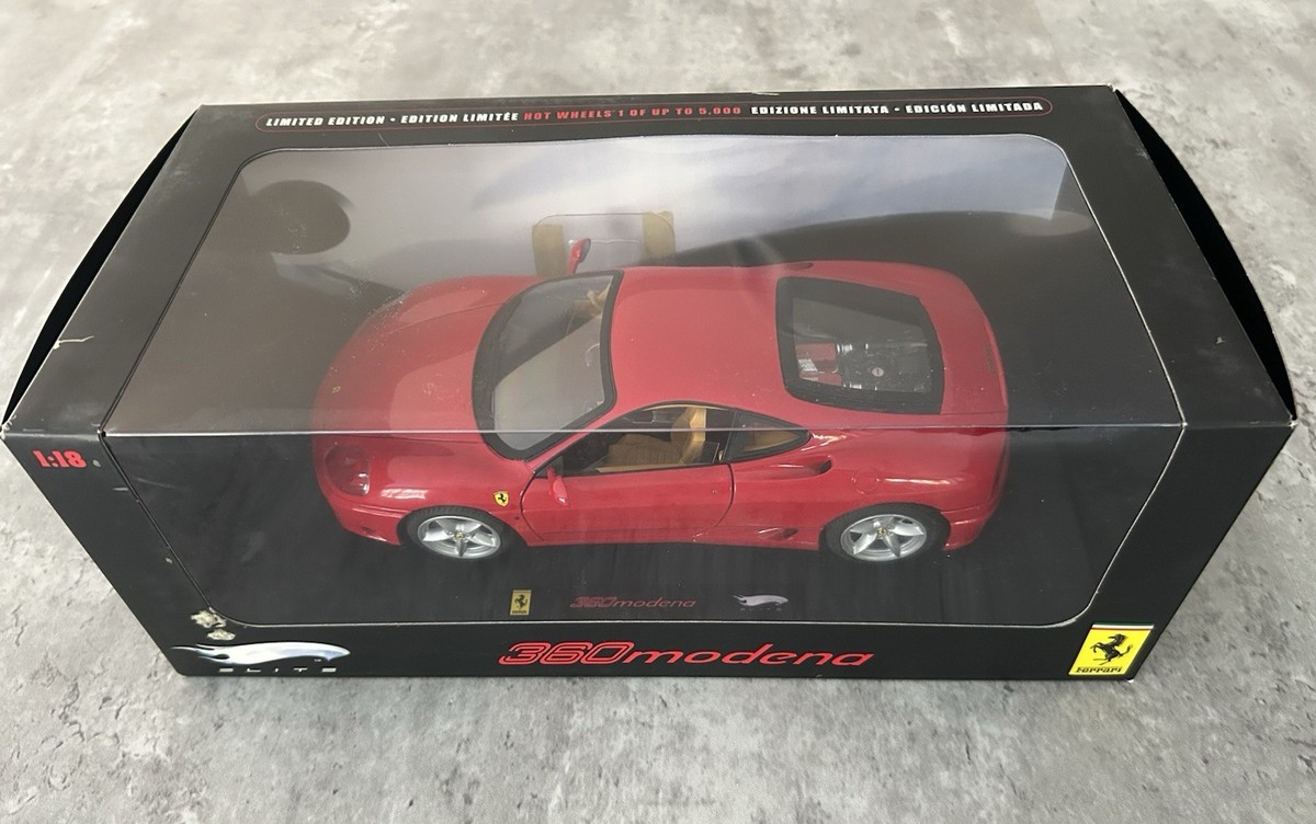 Hot Wheels Elite Ferrari 360 Modena 1:18 Diecast Red Limited