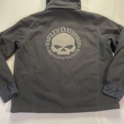 Harley-Davidson Jacke Herren XL Hoodie Riding Gear Skull Softshell Fleece Biker - Bild 8 von 19
