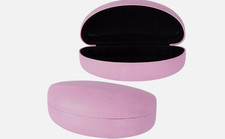 Leather Extra Large Case for Oversized Sunglasses and Eyeglasses Light-Purple