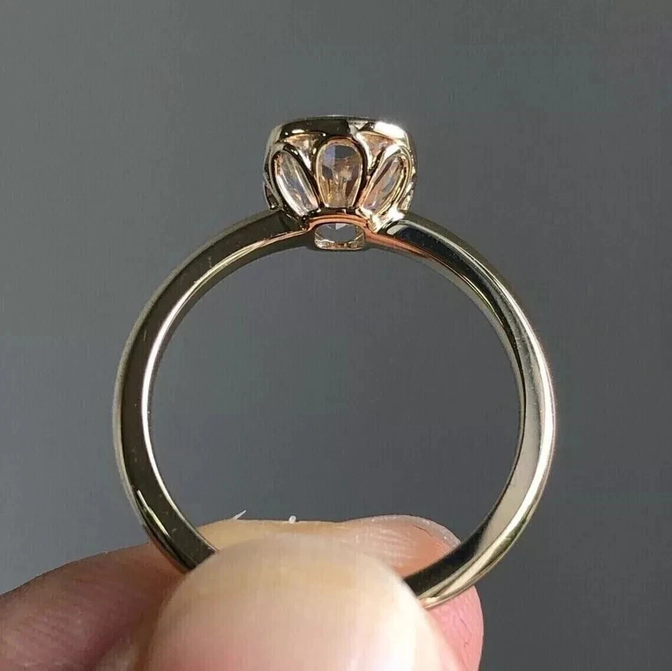 2Ct Cushion Cut White Moissanite Women's Wedding Band 14K Yellow Gold Plated