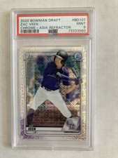 2020 Bowman Draft Chrome Zac Veen Asia Refractor Non Auto PSA 9