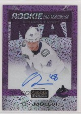 2020-21 O-Pee-Chee Platinum Rookie Violet Pixels Olli Juolevi #R-OJ Auto 01i0