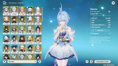 Genshin Impact ( AS ) ar 60 C6 R5 Many Characters + luna Hexerei Stellar Team