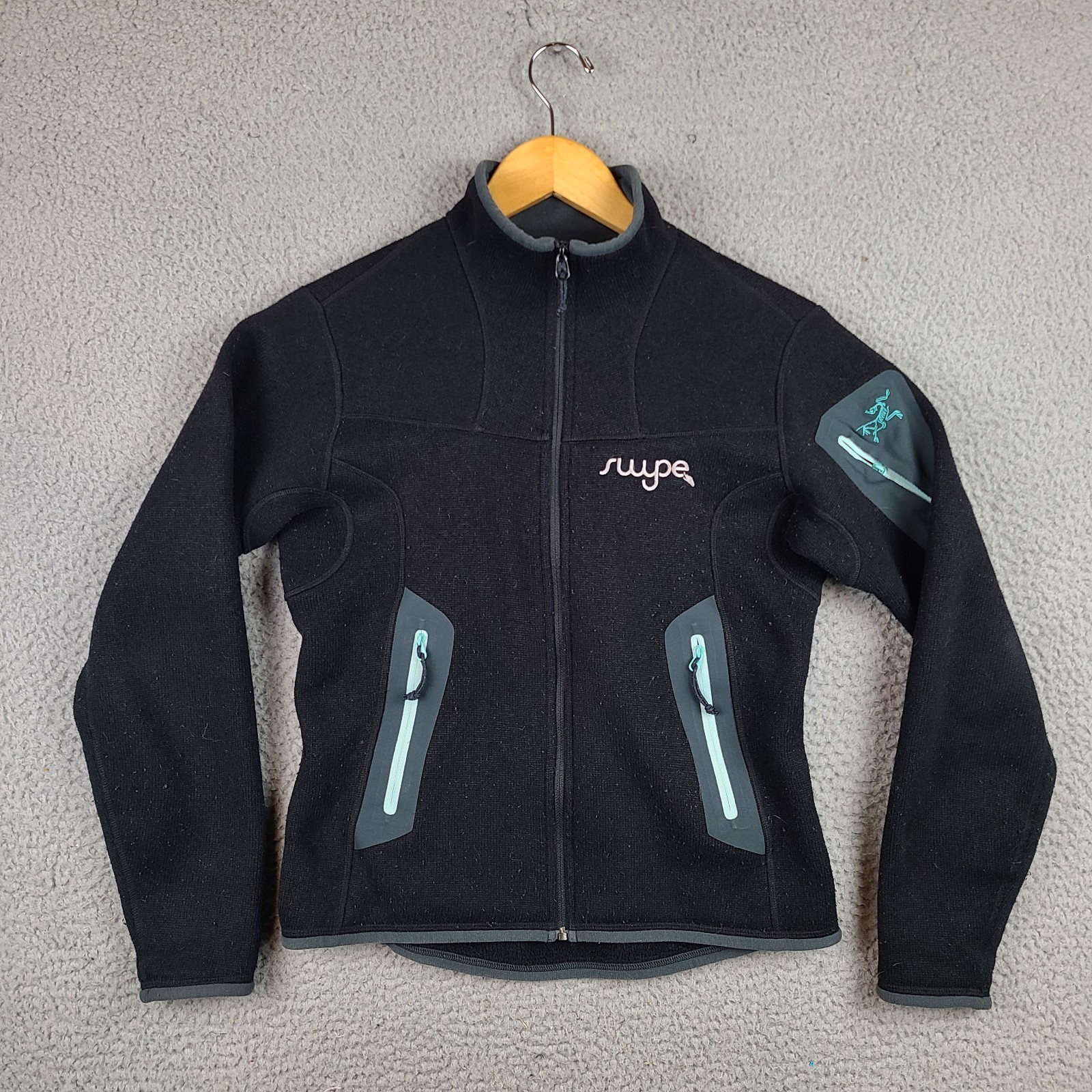 ARC'TERYX Arcteryx Covert Cardigan Giacca Pile Donna Piccolo Nero Full Zip Polartec