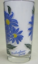 Michaelmas Daisy Peanut Butter Glass Glasses Drinking Kitchen Mauzy 71-1