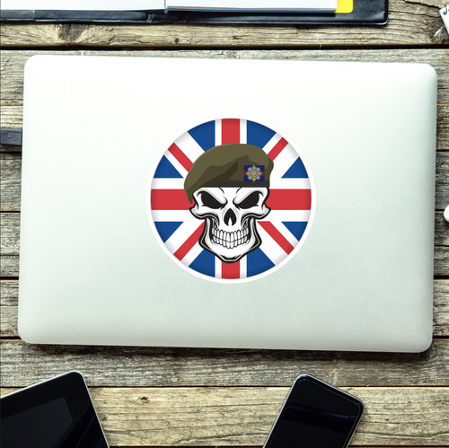 Skull with Scots Guards Beret UJ Vinyl Sticker - 10cm - Picture 2 of 4