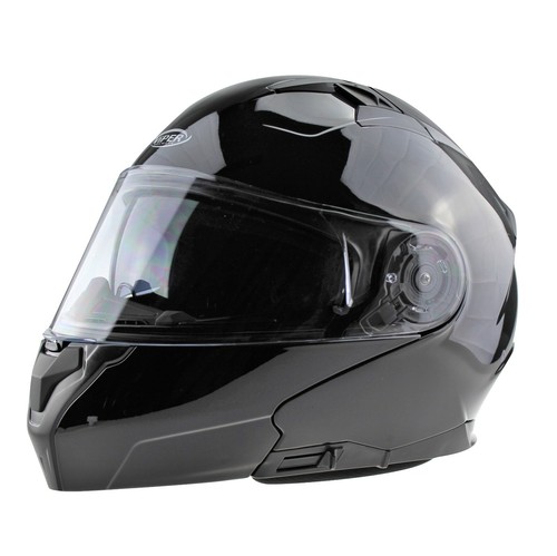Viper RSV345 Flip Up Flip Front DVS ECE Motorcycle Motorbike Crash Helmet Black - Picture 4 of 7
