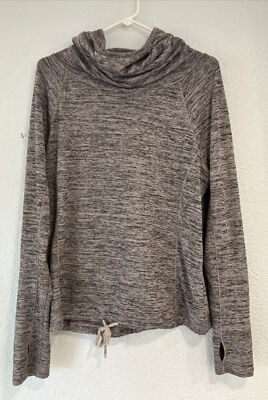 Athleta Size M T - Marled Gray Heathered Pullover Hooded Sweatshirt