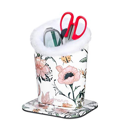 Eyeglasses Holder, Plush Lined PU Leather Pattern Stand Case with Magnetic - Picture 4 of 6