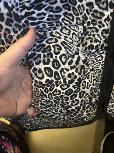 Jones New York Sport Damen Puffer Steppweste Größe L Leopard/Schwarz - Bild 3 von 4