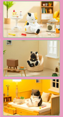 Lindo aturdimiento gato tigre panda caja ciega arte juguete figura muñeca - 1 pieza o juego - Imagen 10 de 19