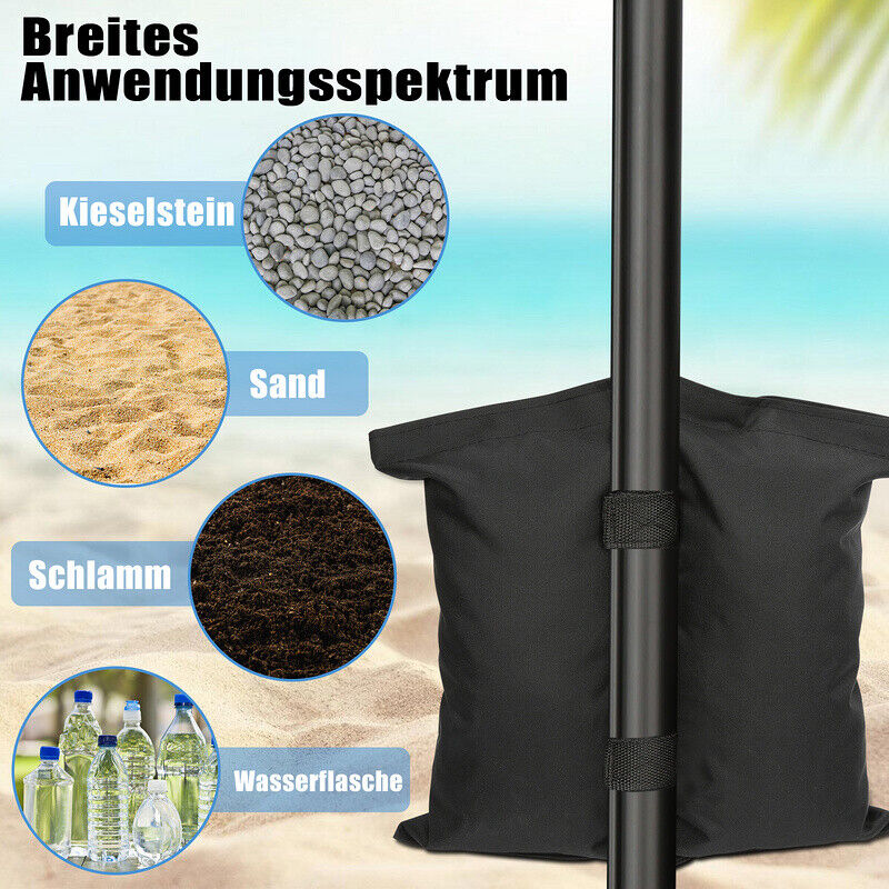 4x Pavillon Sandsäcke Gewichte Campingzelten Zelt Tasche Standfuß Outdoor Tisch