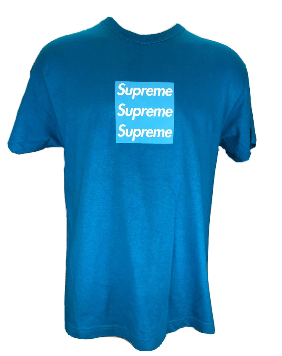 supreme t shirt blue