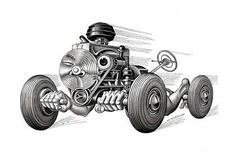 Motor Parts By Boris Artzybasheff  Quality Print - Frame Me