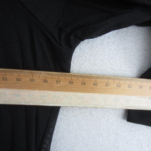 Taking Shaope Dress Womens Plus Small 16 Black Swing Stretch Mesh Flowy Sheer - Picture 12 of 19