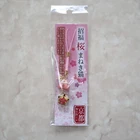 Key Chain Strap Cute Maneki Neko Lucky Money Fortune Cat with Bell  Pink