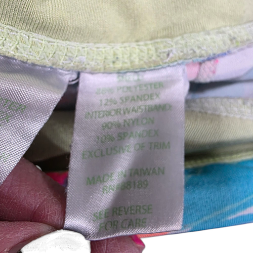 Lilly Pulitzer Cropped Leggings Womens Multicolor M Knit Luxletic Summer Pull On - Picture 8 of 14