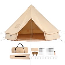 VEVOR Tente Cloche Toile 4 Saisons 7 m pour Camping Familial avec Trou de Poêle