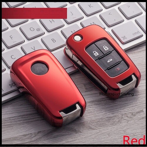 Cover chiave rossa per Vauxhall Opel Mokka A Insignia Antara custodia fob 2 3 pulsanti t10r - Foto 1 di 5