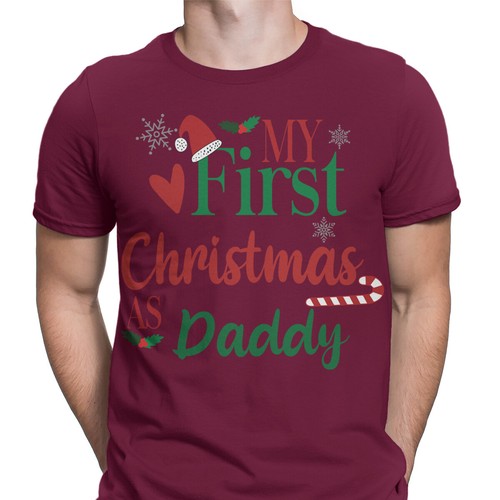 My First Christmas as Daddy T-Shirt für Männer - Neu Papa Weihnachtsgeschenk #MC - Bild 23 von 31