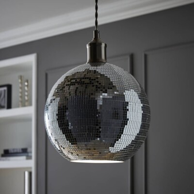 Lampshade Lightshade Silver Disco Ball Ceiling Pendant Easy Fit Party Home Light