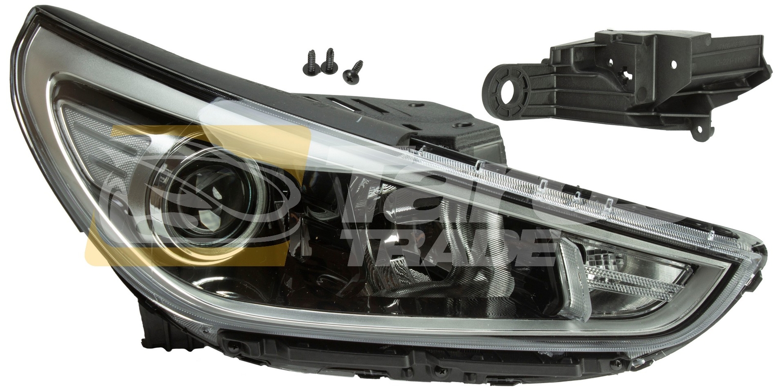 Phare avant droit chromé pour Hyundai i30 finition premium 2017-2020
