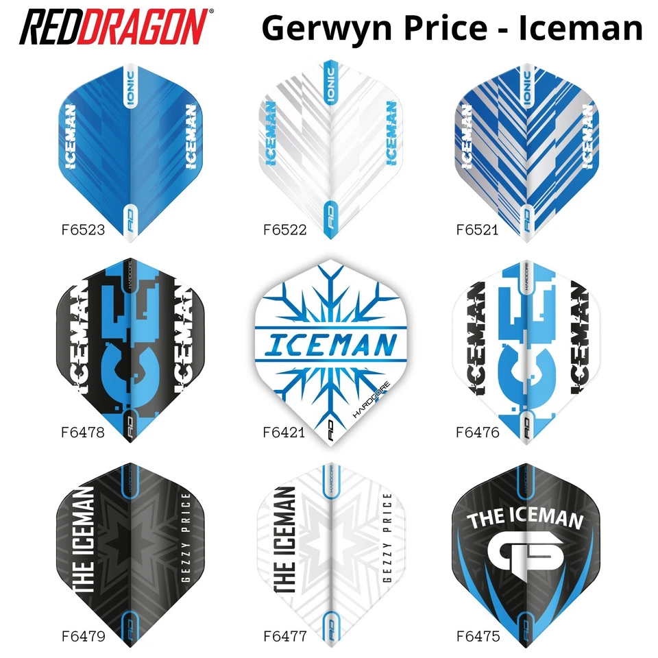 Red Dragon Hardcore Gerwyn Price - Iceman Dart Flights