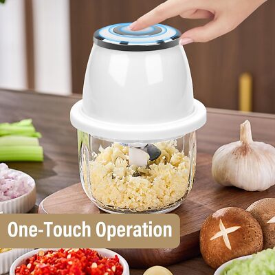 Mini-Zerkleinerer 350ml Glasbehälter Multischneider Küchenmaschine Mixer Küche