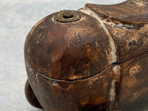 DECKELDOSE PFERD AUF ROLLEN HANDGEFERTIGT TOLLE PATINA - Bild 14 von 24
